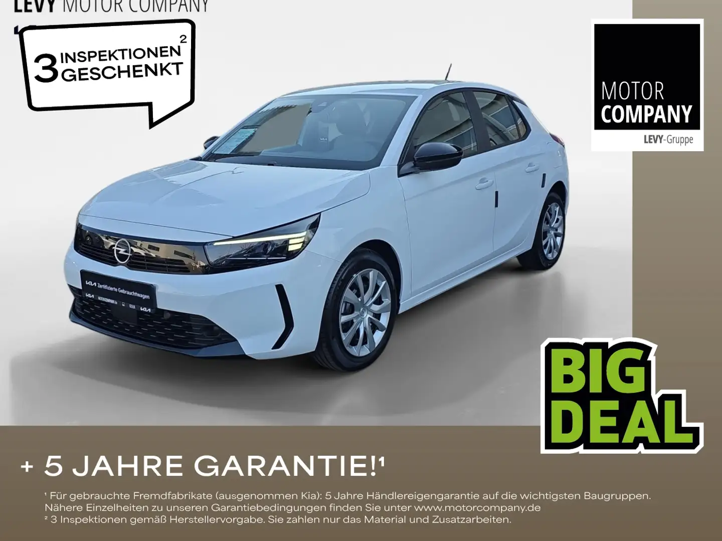 Opel Corsa F 1.2 Turbo +Automatik+Tageszulassung+LED+ Белый - 1